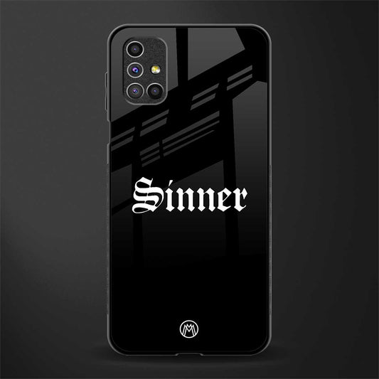 sinner glass case for samsung galaxy m31s image