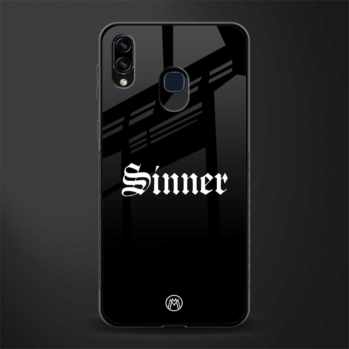 sinner glass case for samsung galaxy m10s image