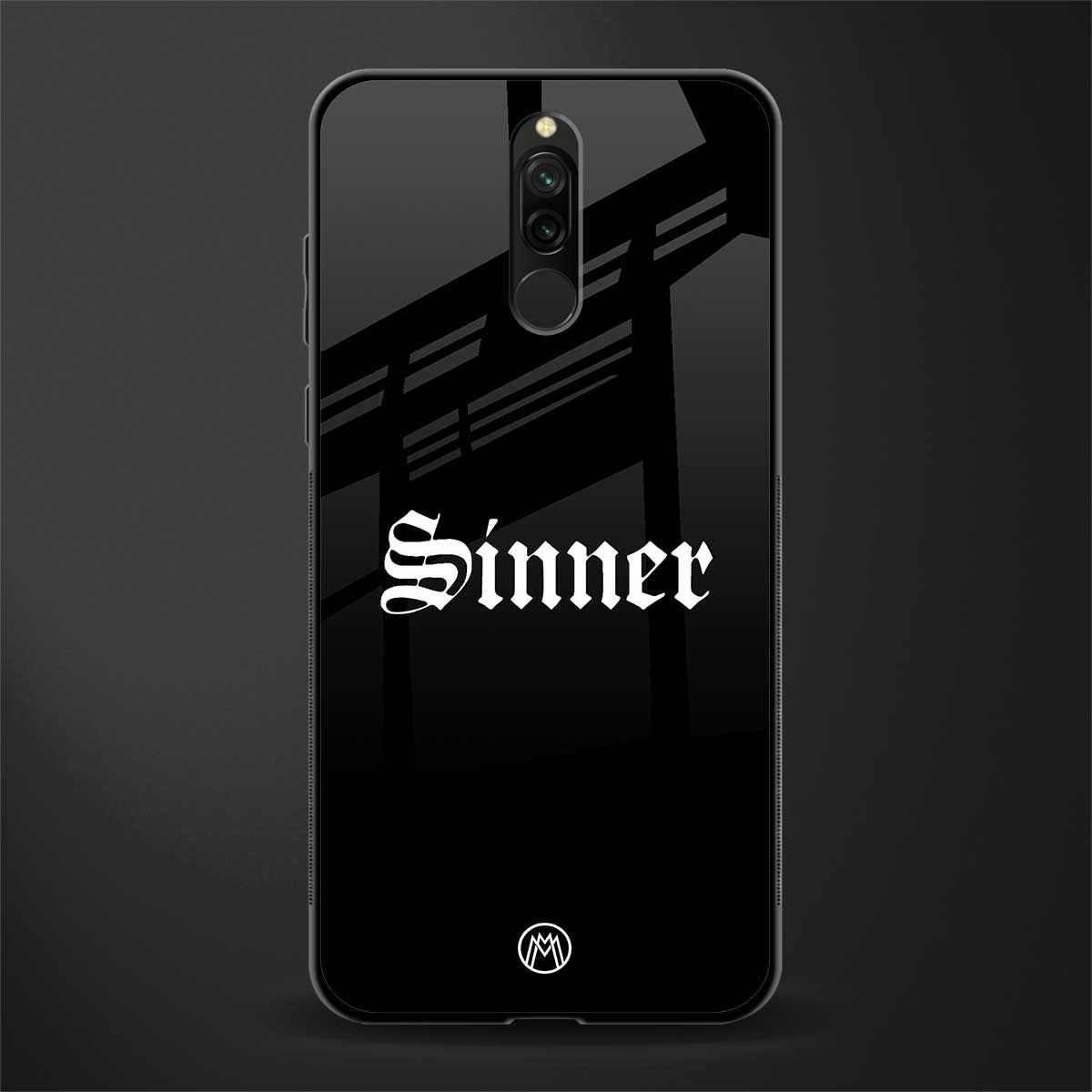 sinner glass case for redmi 8 image