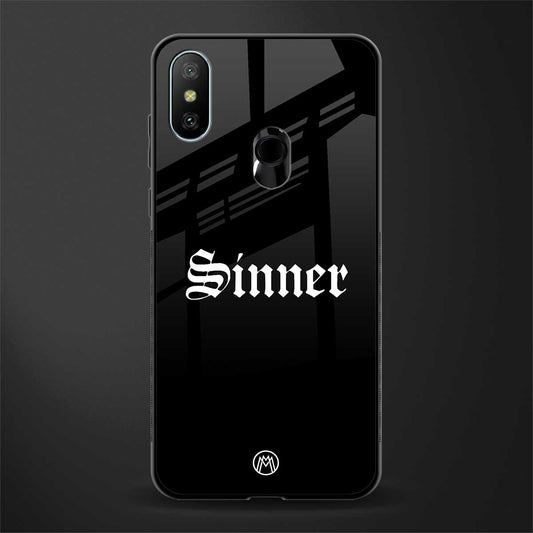 sinner glass case for redmi 6 pro image