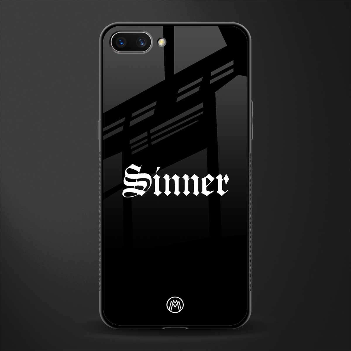 sinner glass case for oppo a3s image