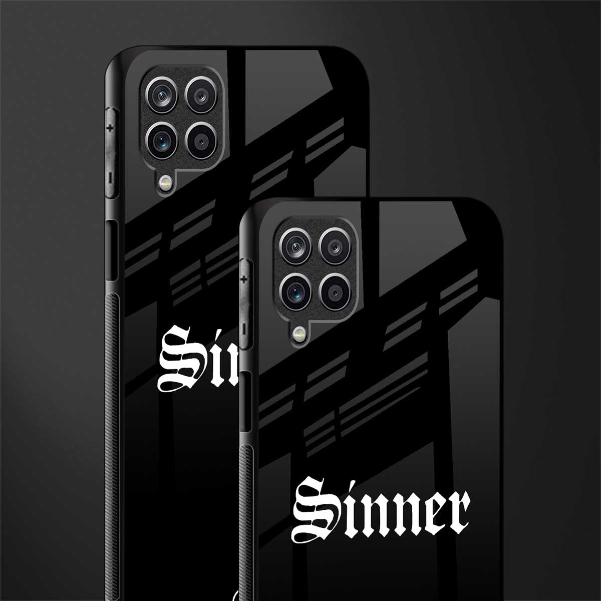 sinner back phone cover | glass case for samsung galaxy a22 4g