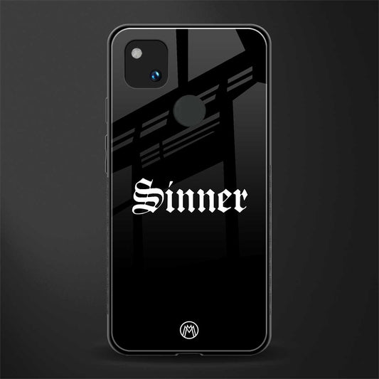 sinner back phone cover | glass case for google pixel 4a 4g