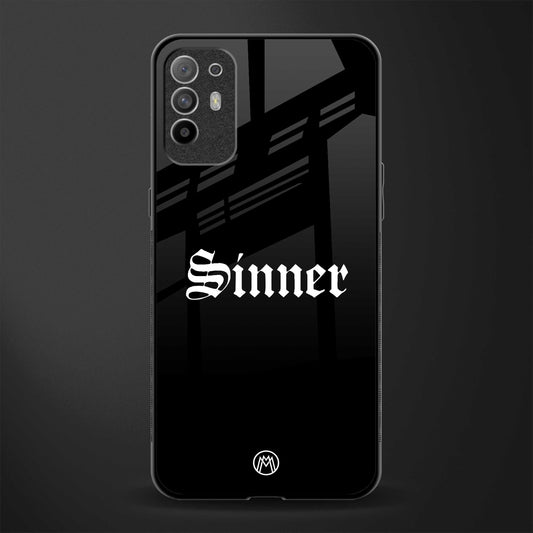 sinner glass case for oppo f19 pro plus image