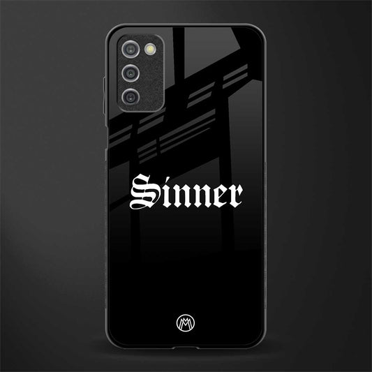 sinner glass case for samsung galaxy a03s image