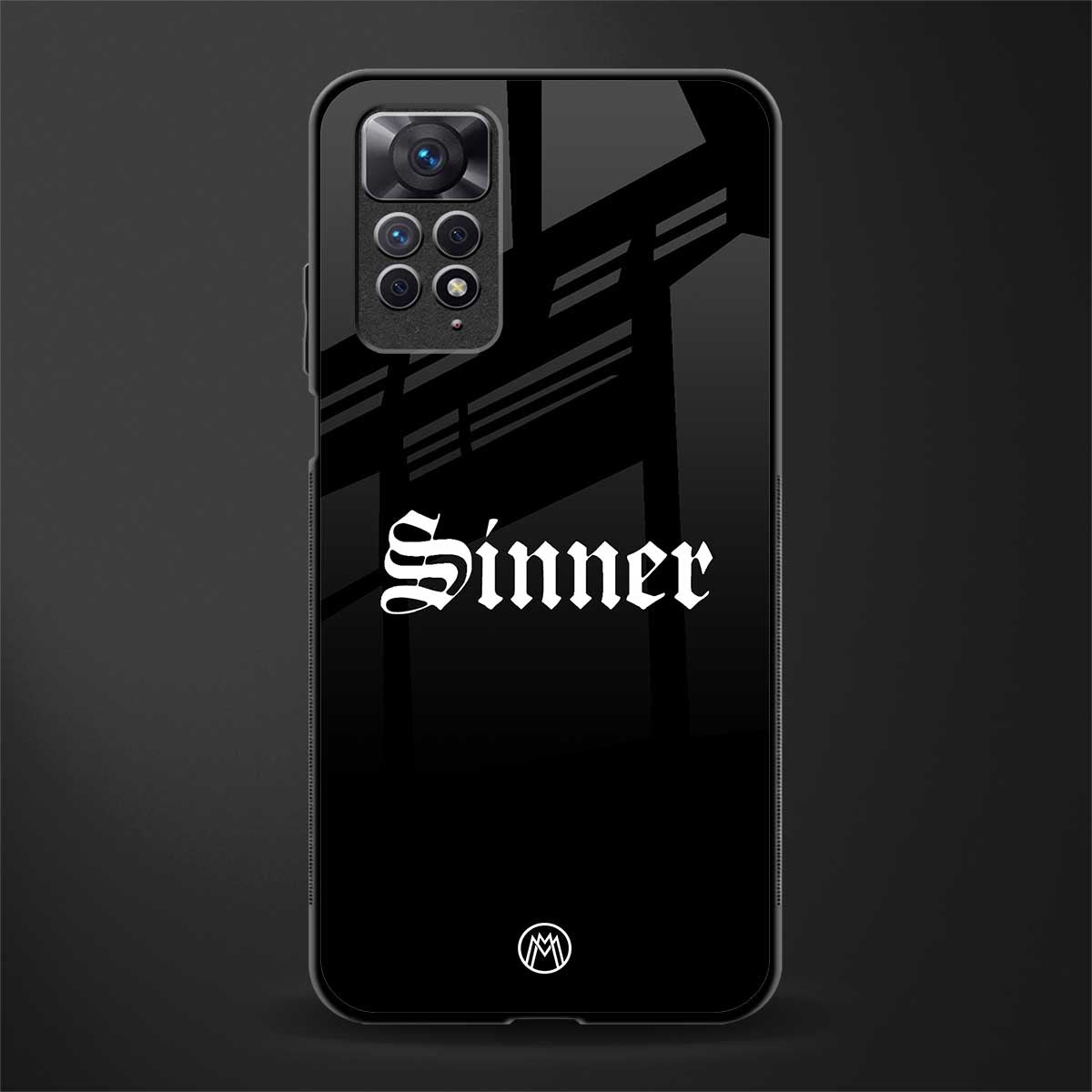 sinner back phone cover | glass case for redmi note 11 pro plus 4g/5g