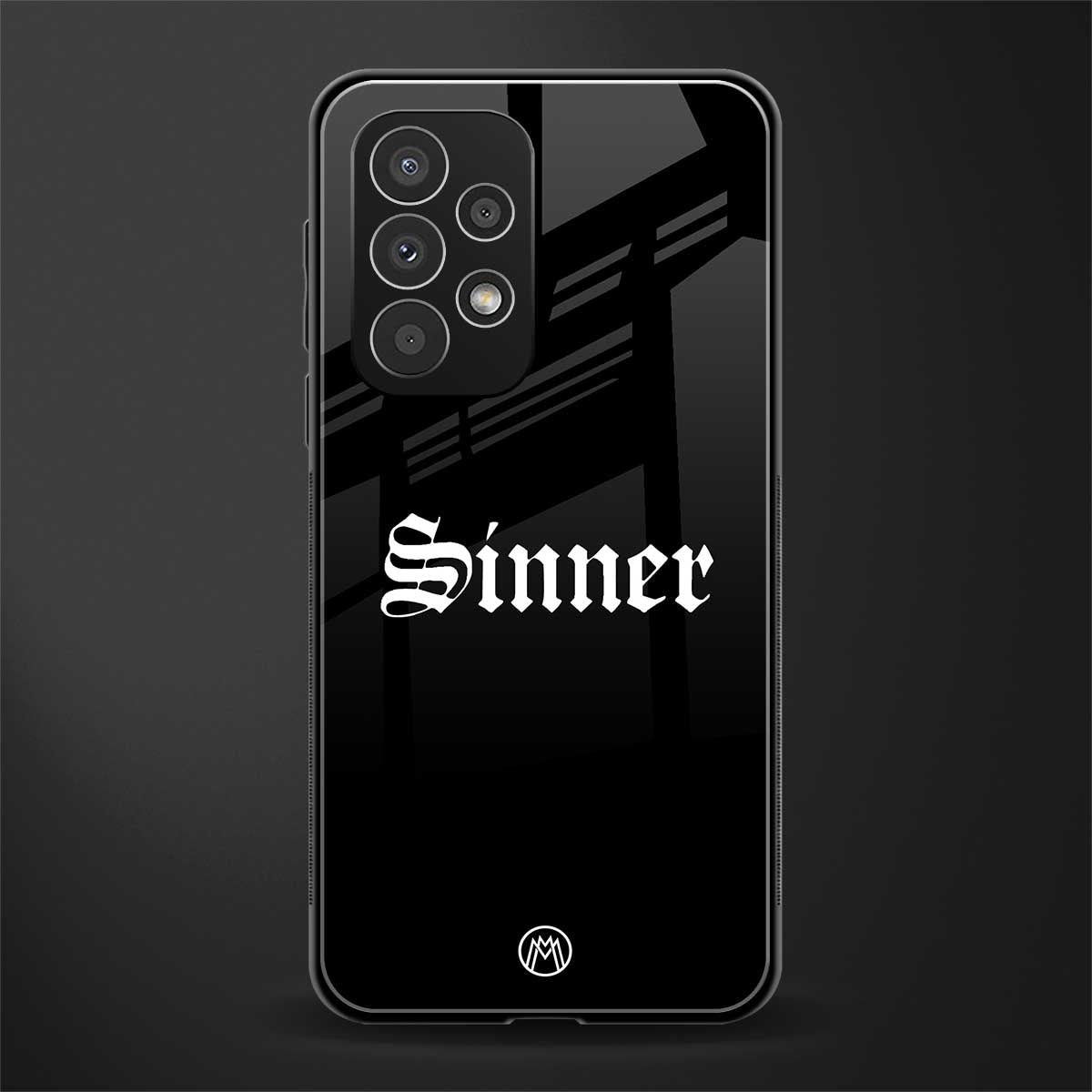 sinner back phone cover | glass case for samsung galaxy a73 5g