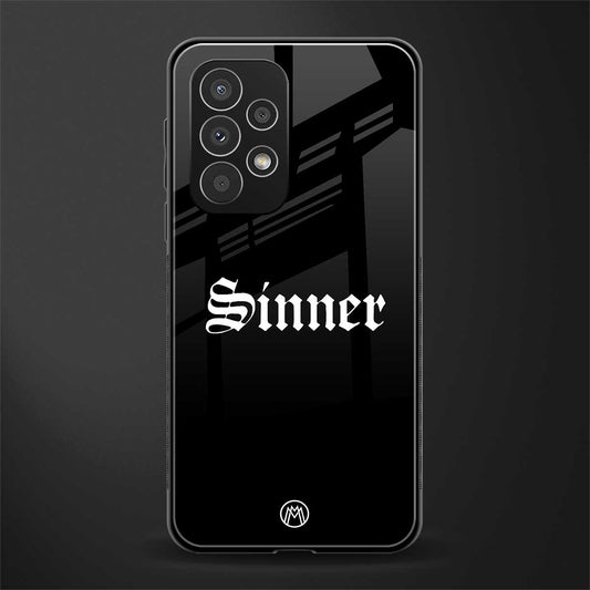 sinner back phone cover | glass case for samsung galaxy a73 5g