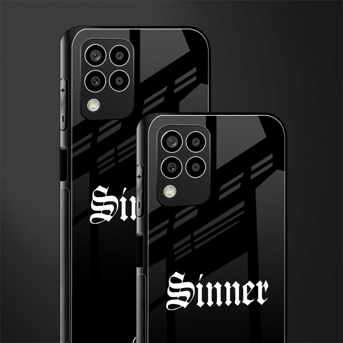 sinner back phone cover | glass case for samsung galaxy m33 5g