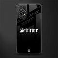 sinner back phone cover | glass case for samsung galaxy a13 4g