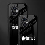 sinner back phone cover | glass case for oppo f21 pro 5g