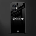 sinner back phone cover | glass case for oppo f21 pro 5g