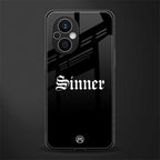 sinner back phone cover | glass case for oppo f21 pro 5g