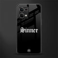 sinner back phone cover | glass case for oppo f21 pro 4g