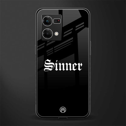 sinner back phone cover | glass case for oppo f21 pro 4g