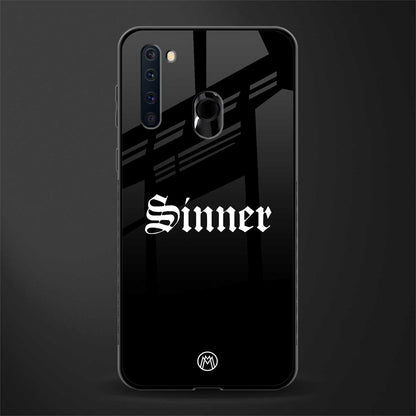 sinner glass case for samsung a21 image