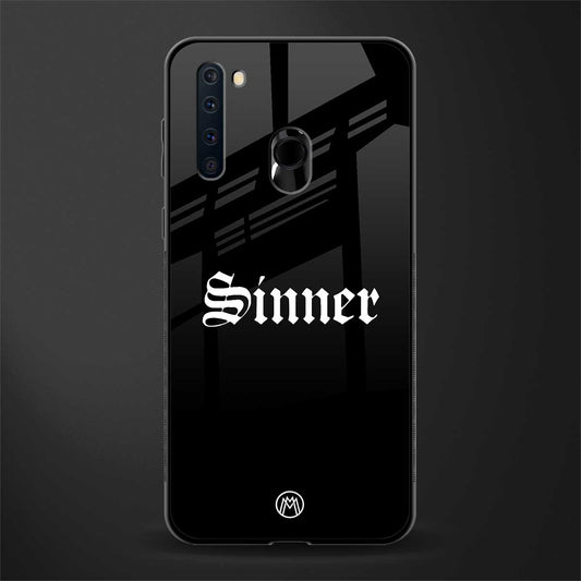 sinner glass case for samsung a21 image