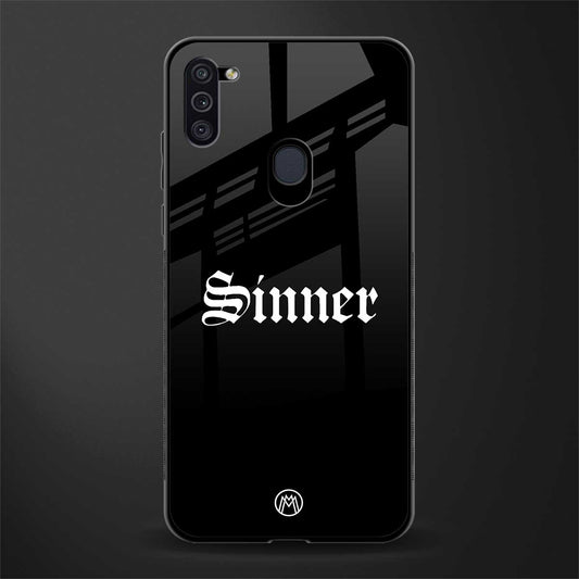 sinner glass case for samsung a11 image