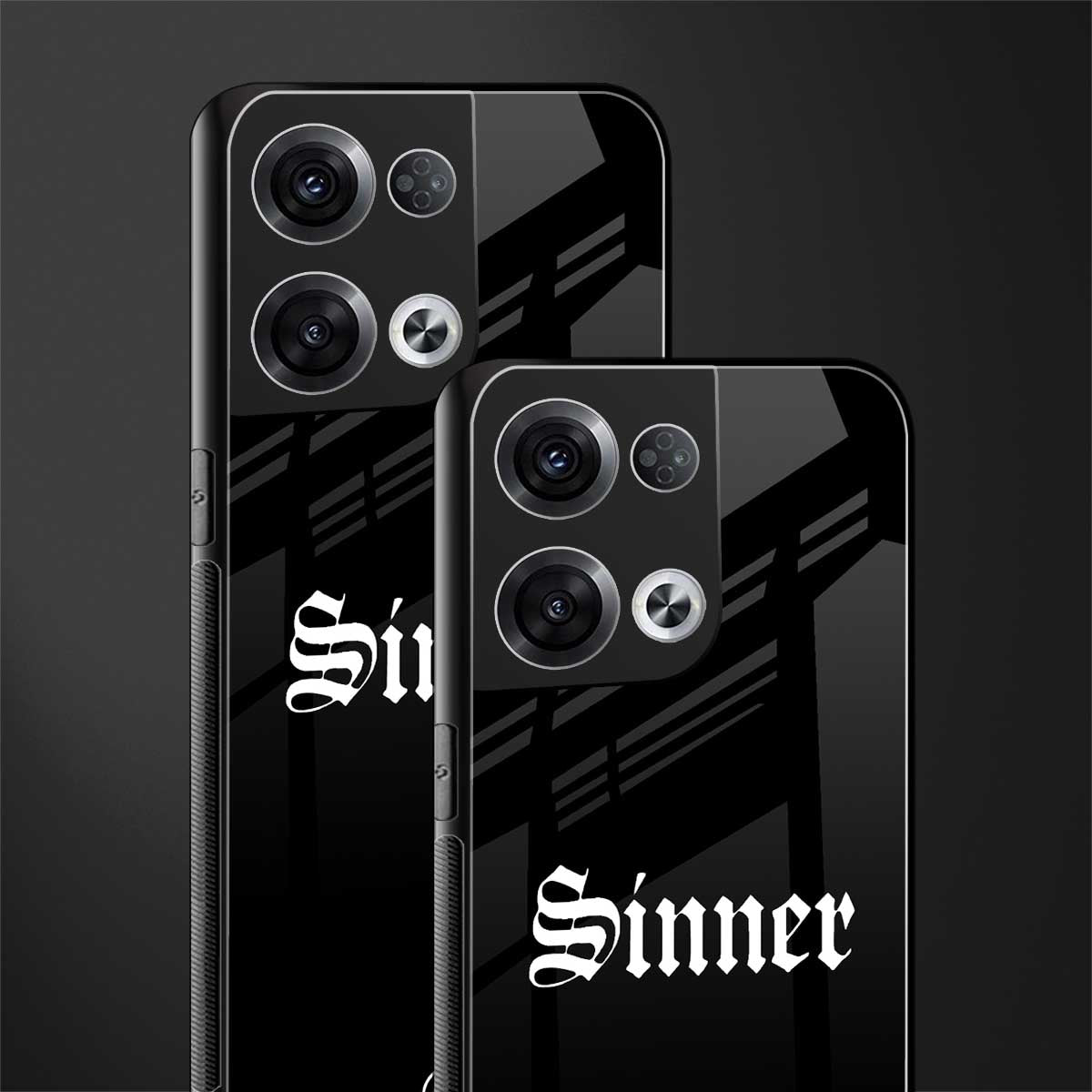 sinner back phone cover | glass case for oppo reno 8