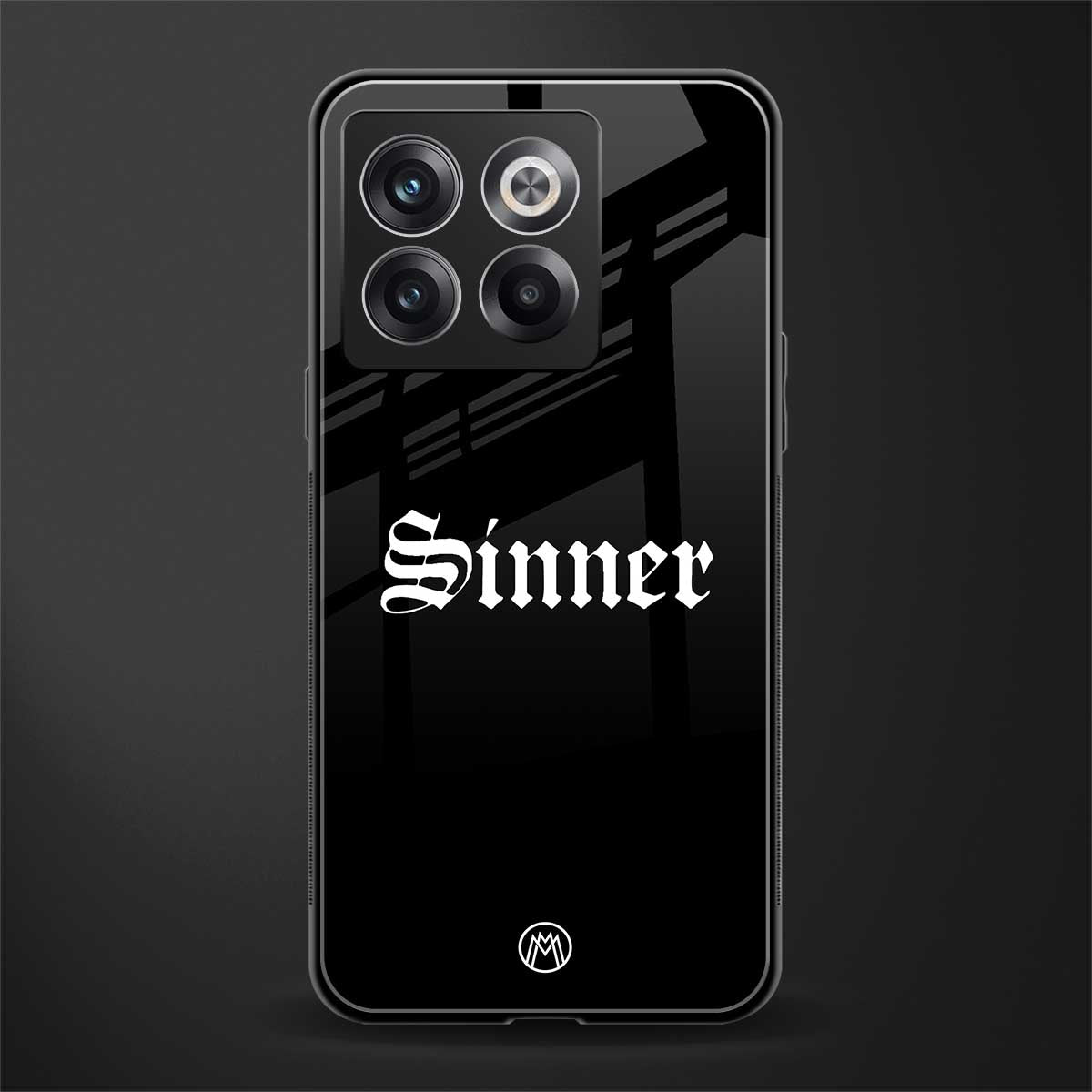 sinner back phone cover | glass case for oneplus 10t