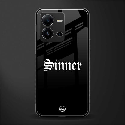 sinner back phone cover | glass case for vivo v25-5g