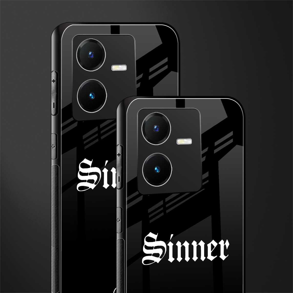 sinner back phone cover | glass case for vivo y22