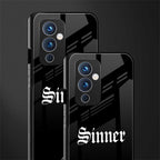 sinner back phone cover | glass case for oneplus 9