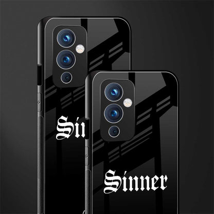 sinner back phone cover | glass case for oneplus 9