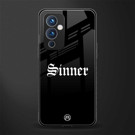 sinner back phone cover | glass case for oneplus 9