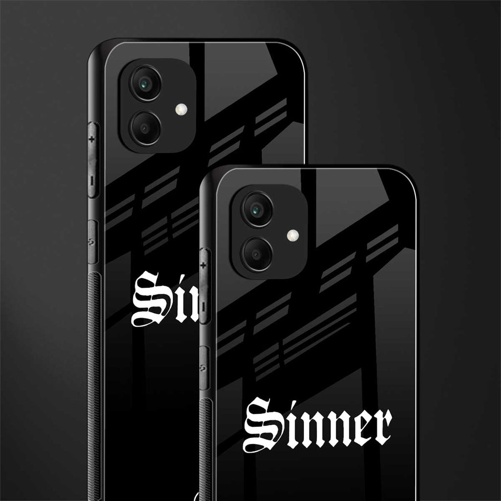 sinner back phone cover | glass case for samsung galaxy a04