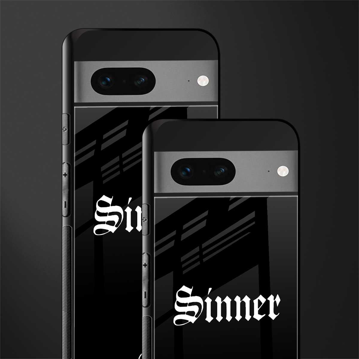 sinner back phone cover | glass case for google pixel 7