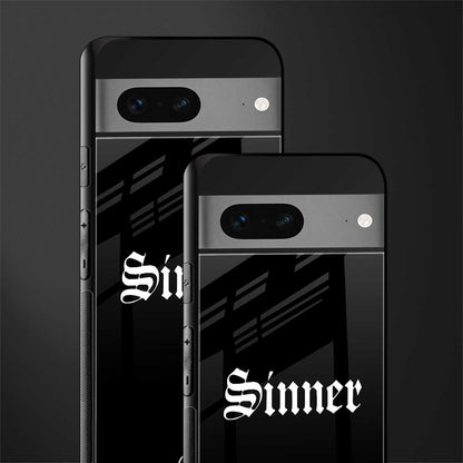 sinner back phone cover | glass case for google pixel 7