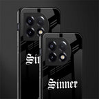 sinner back phone cover | glass case for oneplus 11
