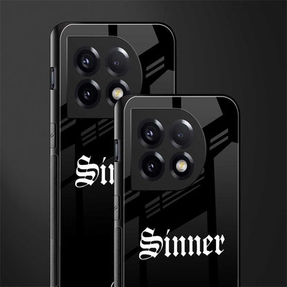 sinner back phone cover | glass case for oneplus 11