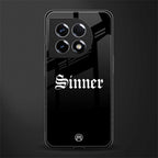 sinner back phone cover | glass case for oneplus 11