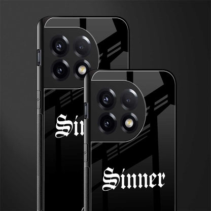 sinner back phone cover | glass case for oneplus 11r