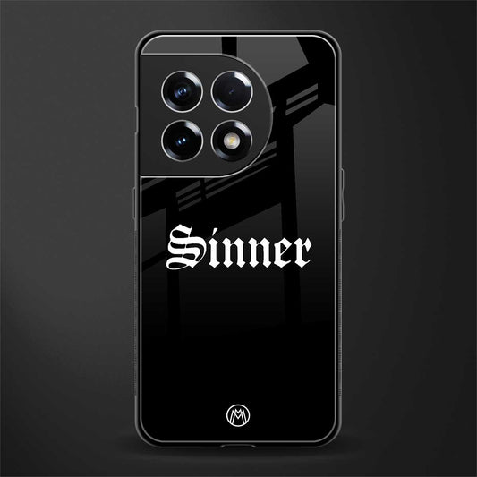 sinner back phone cover | glass case for oneplus 11r