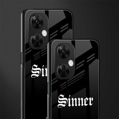 sinner back phone cover | glass case for oneplus nord ce 3 lite