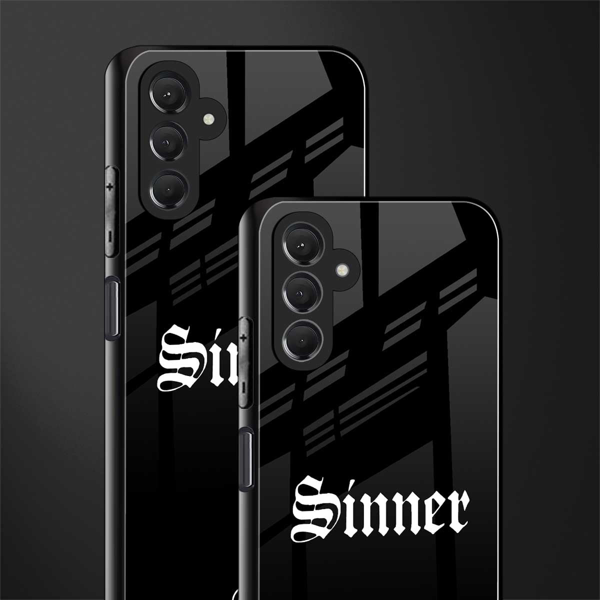 sinner back phone cover | glass case for samsun galaxy a24 4g