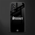 sinner back phone cover | glass case for samsun galaxy a24 4g