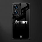sinner back phone cover | glass case for realme c55