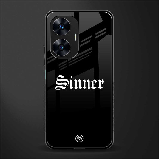 sinner back phone cover | glass case for realme c55