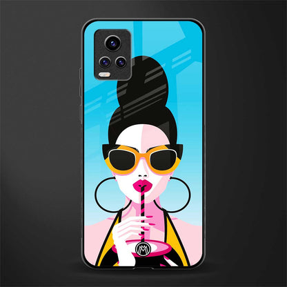 sippin queen back phone cover | glass case for vivo y73