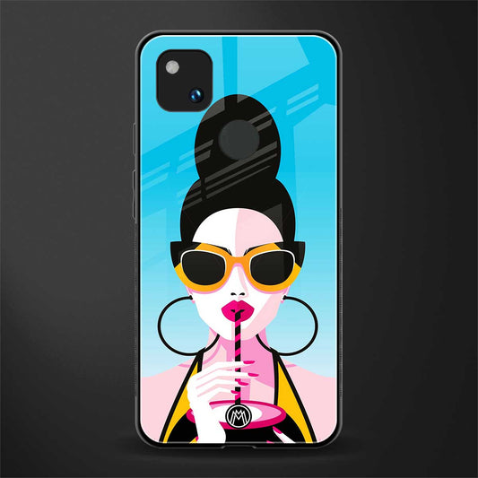 sippin queen back phone cover | glass case for google pixel 4a 4g