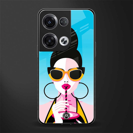 sippin queen back phone cover | glass case for oppo reno 8