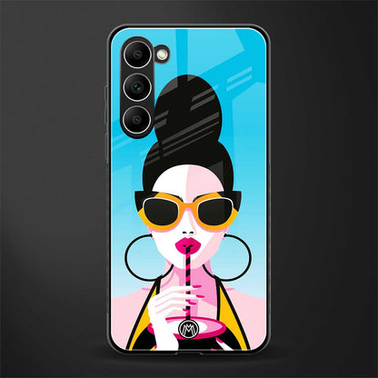 Sippin-Queen-Glass-Case for phone case | glass case for samsung galaxy s23 plus