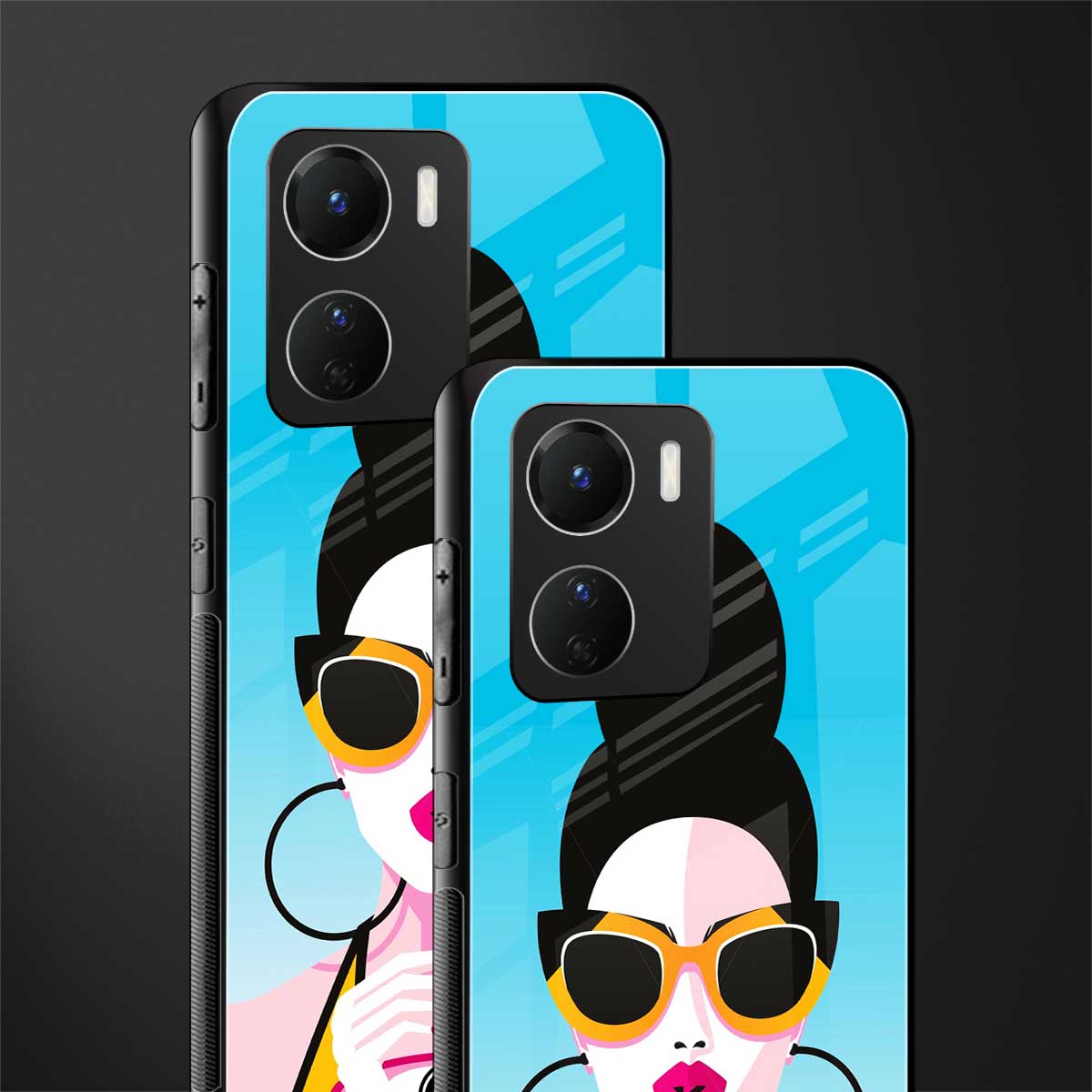 sippin queen back phone cover | glass case for vivo y16