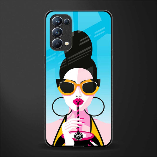 sippin queen back phone cover | glass case for oppo reno 5