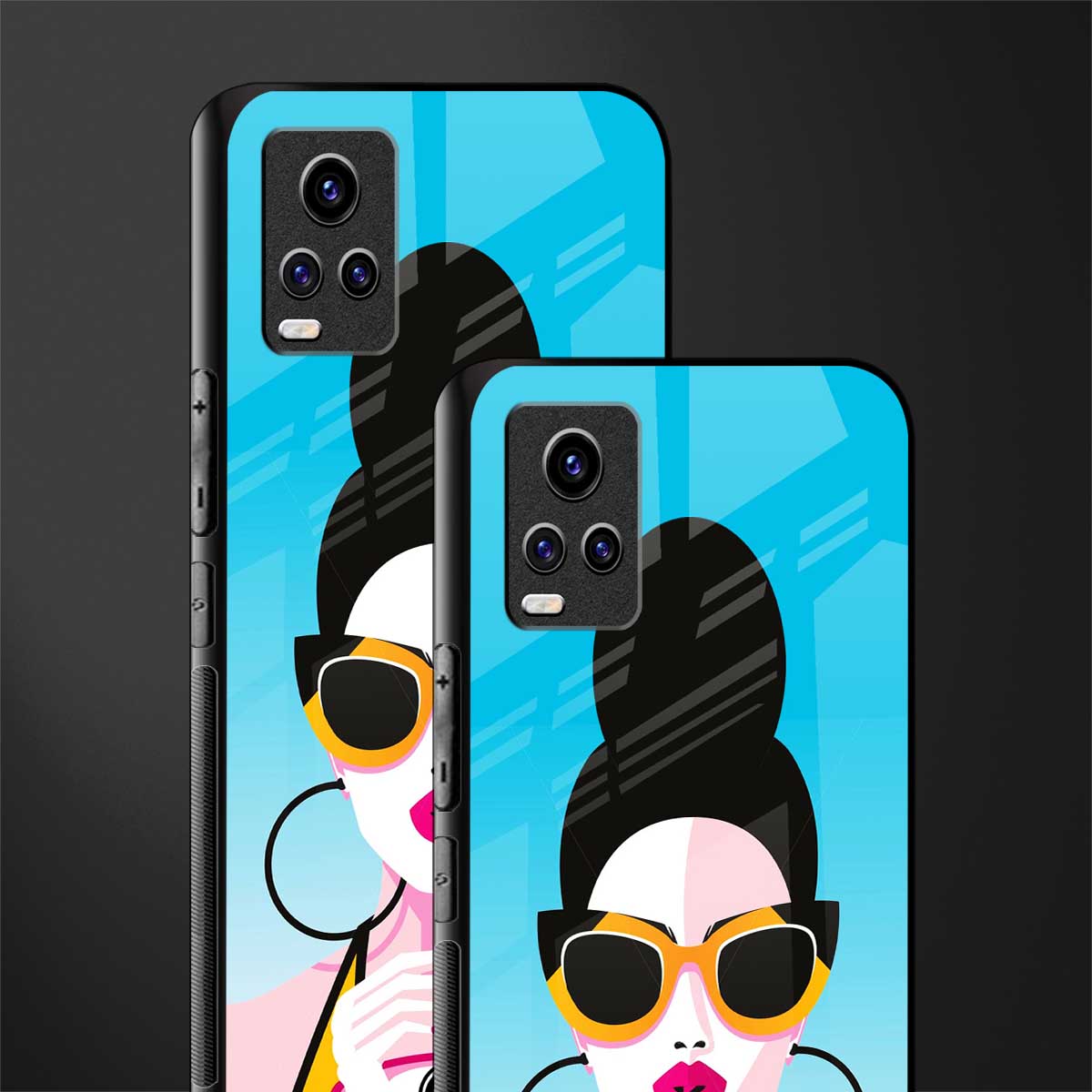 sippin queen back phone cover | glass case for vivo v21e 4g