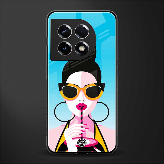 sippin queen back phone cover | glass case for oneplus 11